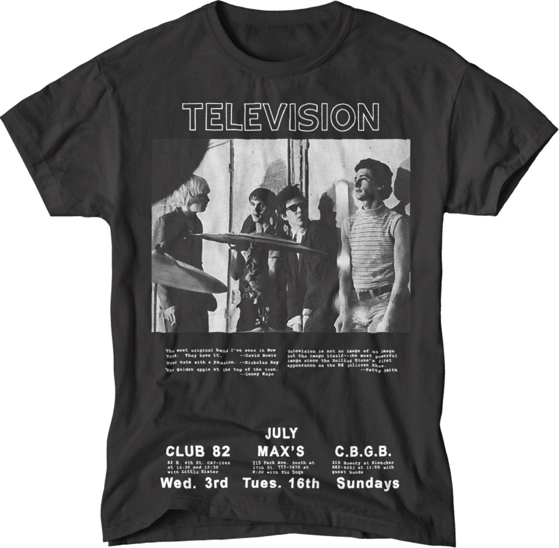 television band t shirt