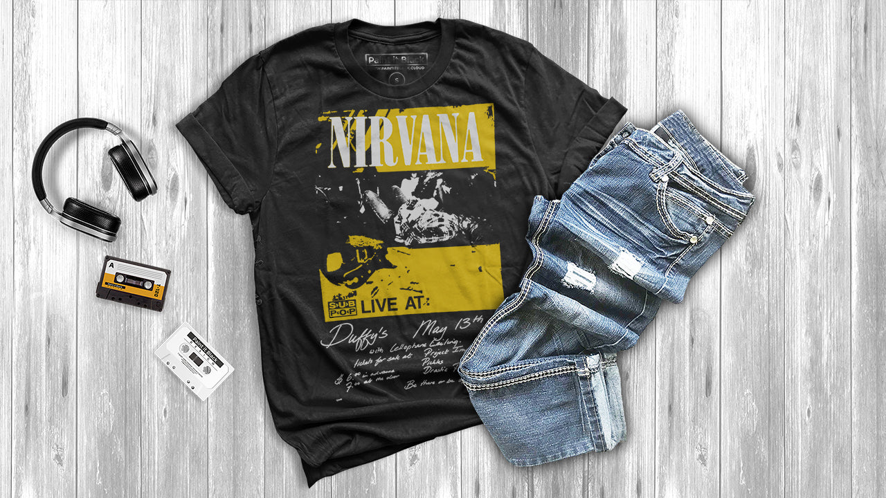 Nirvana Bleach FRONT & BACK Band T-Shirt – Tee Hub