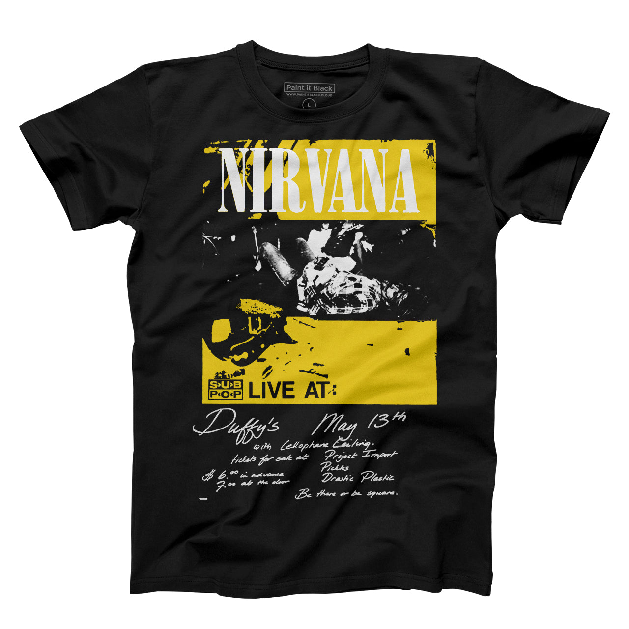 Nirvana Bleach T-Shirt  Paint It Black clothings
